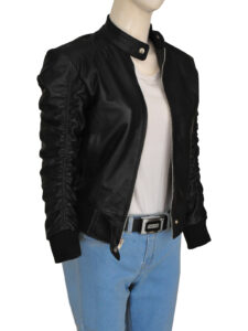 Chic Women Black Leather Jacket - Image 3