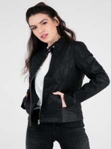 Elegant Leather Jacket For Women