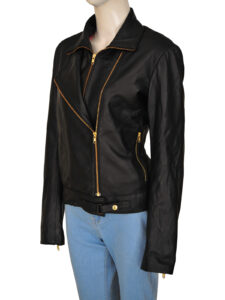 Black Slim Fit Jacket For Her - Image 4