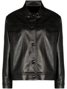 Women Old School Leather Jacket - Image 3