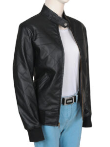 Stylish Black Girl Leather Jacket - Image 3
