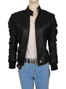 Chic Women Black Leather Jacket - Image 5