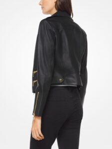 Chic Leather Jacket For Women - Mauve Tree - Image 2