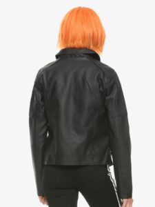 Black Leather Jacket For Women - Image 2