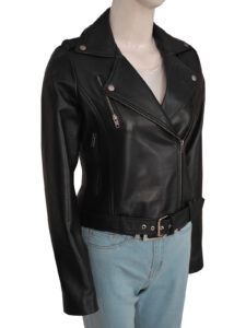 Women Cry Baby Leather Jacket - Image 3