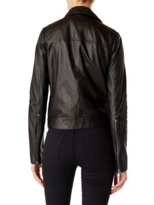 Women Dark Brown Leather Jacket - Image 2