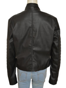 Women Black Brando Jacket - Image 2