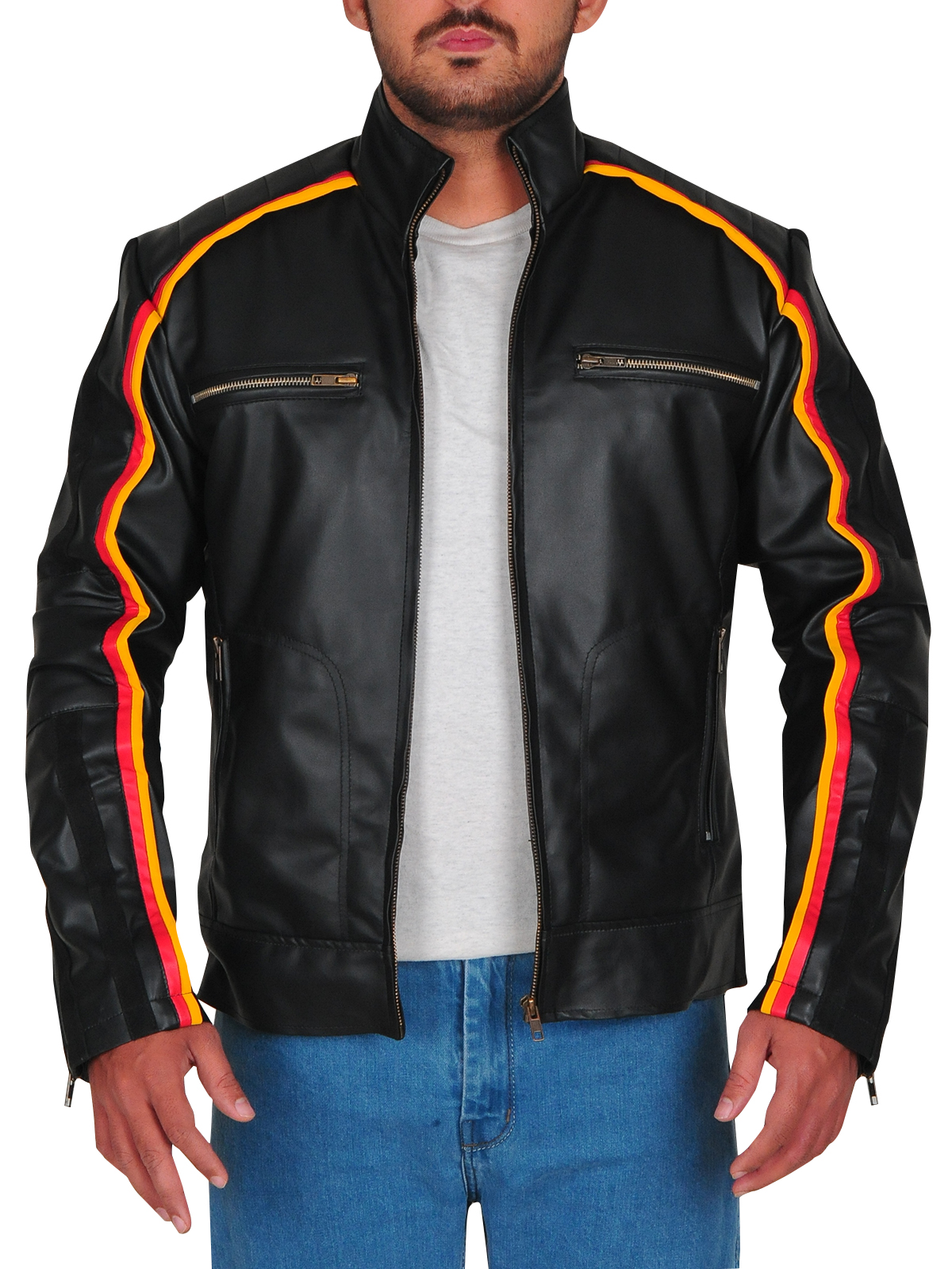 wrestler-leather-jacket.jpg Trendy Black Leather Jacket - Image 1