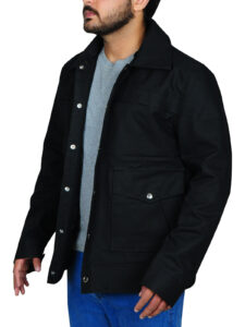 Stylish Black Cotton Jacket - Image 4