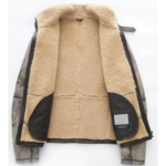 Mens Aviator B3 Flight Fur Bomber Premium Shearling Coat Jacket - MauveTree - Image 6