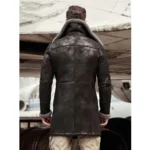 Slick Men Black Aviator Shearling Leather Long Coat - Mauve Tree - Image 2