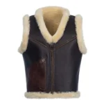 men classic shearling leather vest mauvetree
