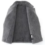 Men Genuine Black Sheepskin Leather Jacket - MauveTree - Image 4