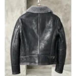 men black shearling grey leather jacket mauvetree