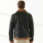Refined Black B3 Men Real Shearling Jacket  - Mauve Tree - Image 2