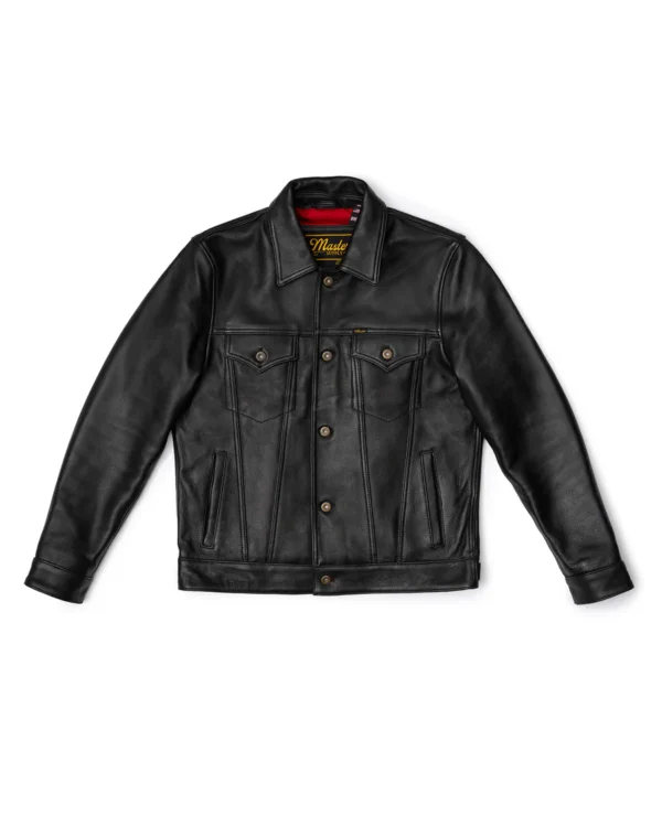 top selling best trucker black leather jacket mauvetree