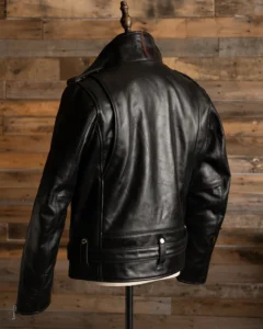 real leather biker black jacket mauvetree