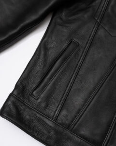 perfect detailing black leather jacket mauvetree