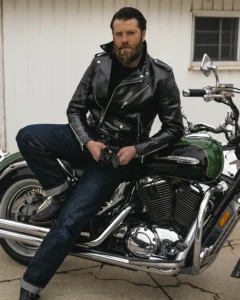 stylish motorcycle black leather jacket mauvetree