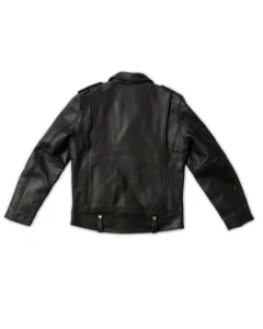 Vintage moto black leather jacket for men mauvetree