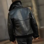 R.A.F Sheepskin Bomber Jacket in Black - MauveTree - Image 2