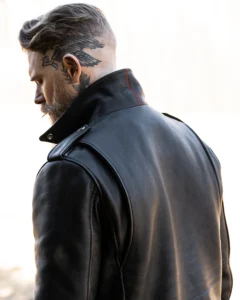 mens black classic leather jacket mauvetree