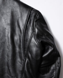 hand stitched real leather black jacket