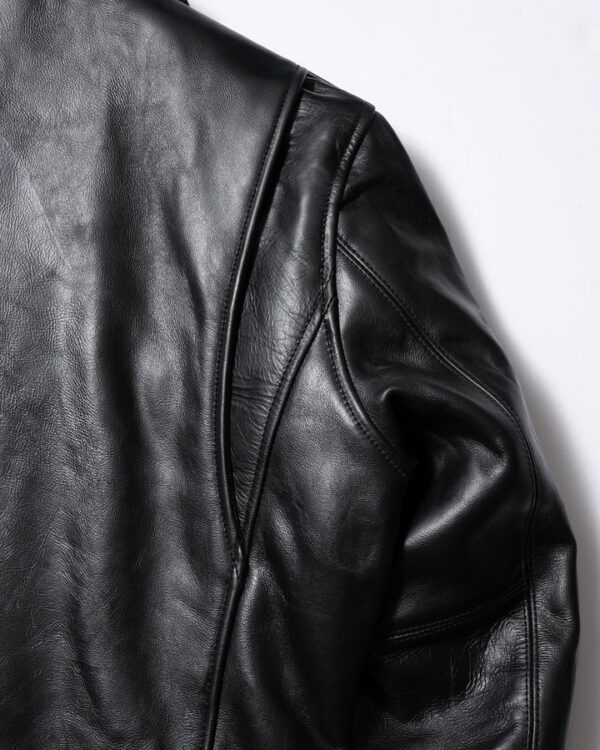 hand stitched real leather black jacket